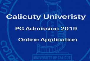 Calicut University PG Trial Allotment 2019 - PGCAP 2019