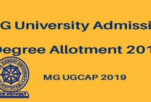 MG Degree First Allotment 2019