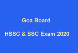 Goa Board Exam 2020