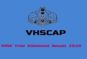 VHSE Trial Allotment Result 2020 - VHSCAP Result