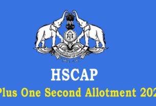 Plus One Second Allotment 2020 - Check at www.hscap.kerala.gov.in