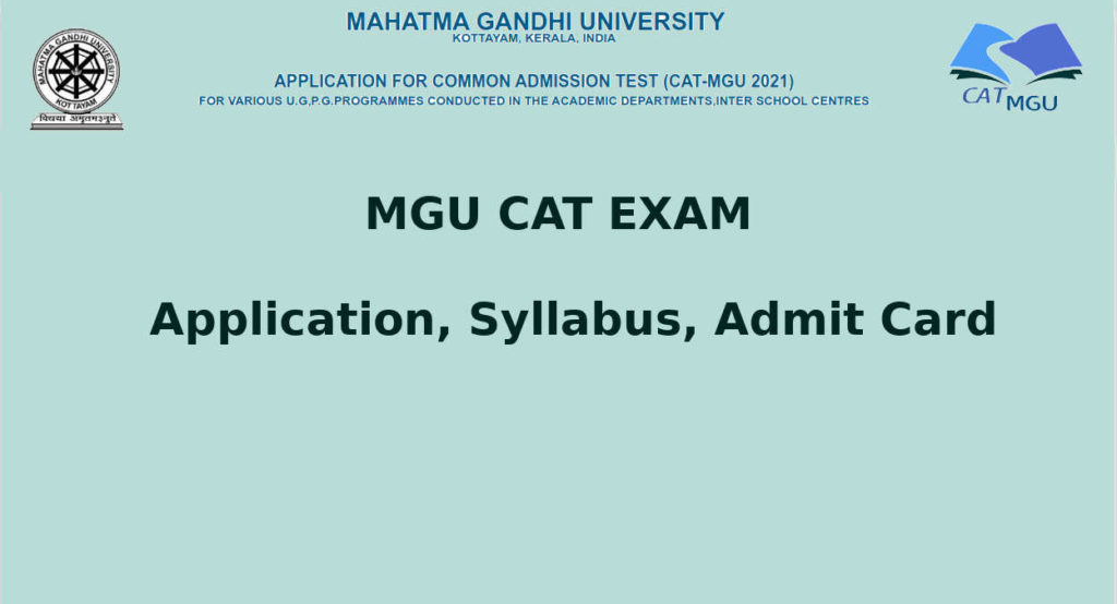 MGU CAT Exam Application, Syllabus, CAT Admit Card, Result