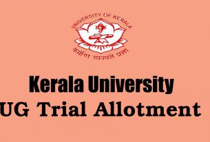 Kerala Universiy UG Trial Allotment Result - Check allotment