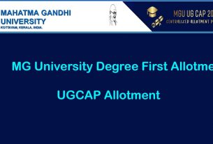 MG University Degree First Allotment - MGU UGCAP Allotment