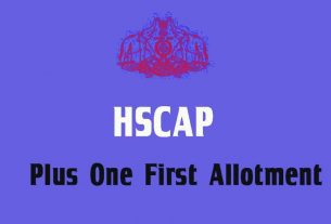 Plus One First Allotment Result - HSCAP 1st Allotment