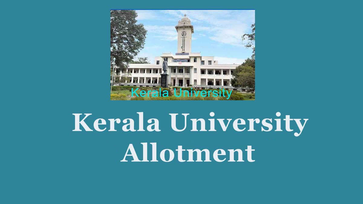 Kerala University Bed First Allotment