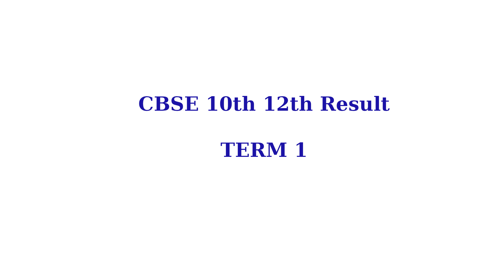cbse term1 result