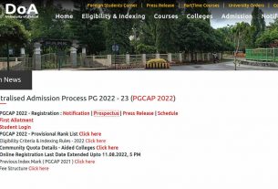 Calicut University PG Allotment 2022 - PGCAP